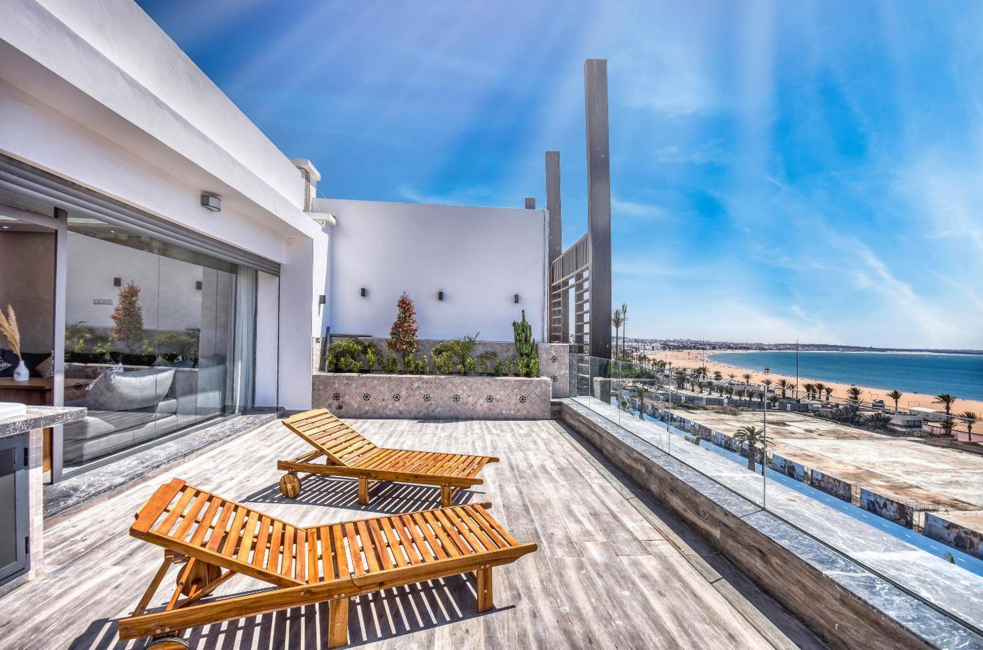 Luxury Seafront Appartement 6-7P Agadir Exterior foto